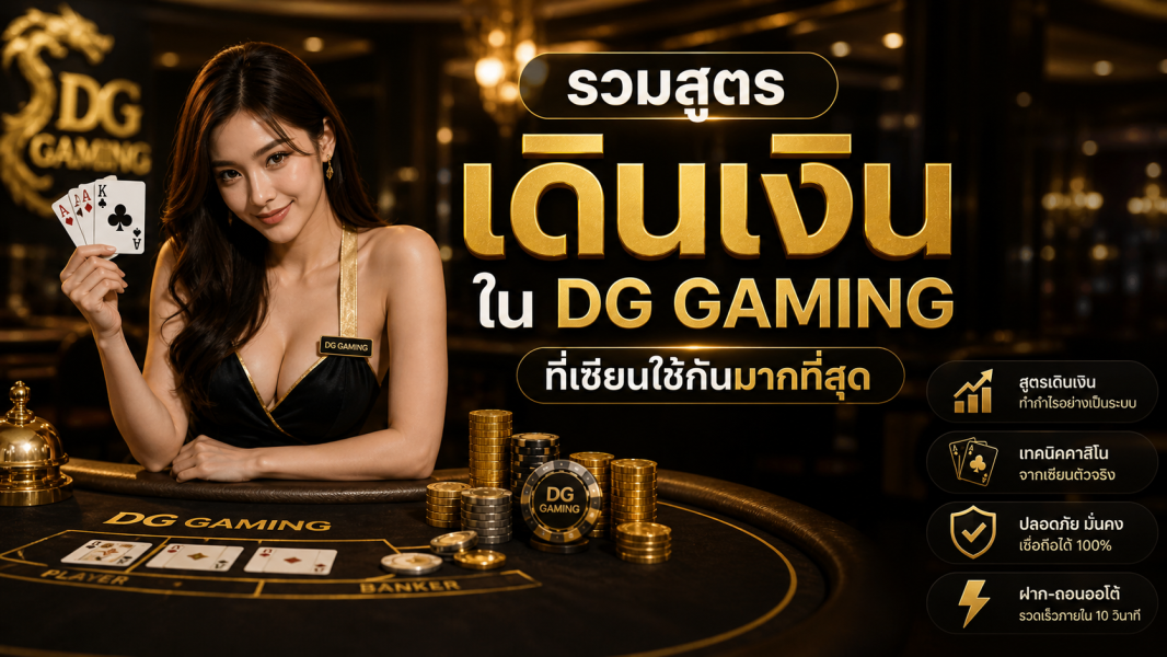 รวมสูตรเดินเงินใน DG Gaming ที่เซียนใช้กันมากที่สุด ปี 2026 พร้อมเทคนิคคาสิโนทำกำไรอย่างมืออาชีพ