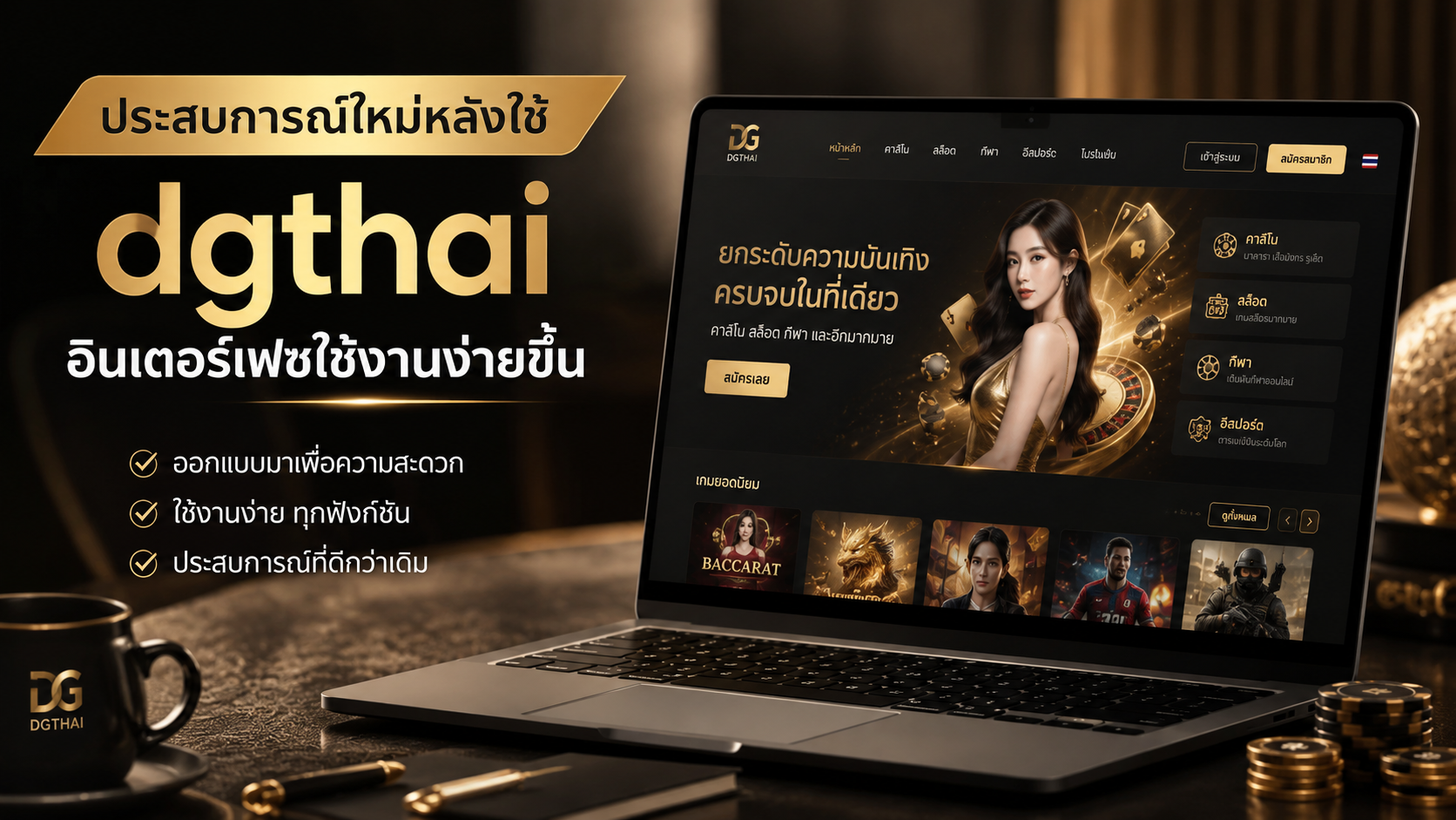 dgthai อินเตอร์เฟซใหม่ใช้งานง่ายกว่าเดิม ยกระดับ dg casino คาสิโนออนไลน์ 2026
